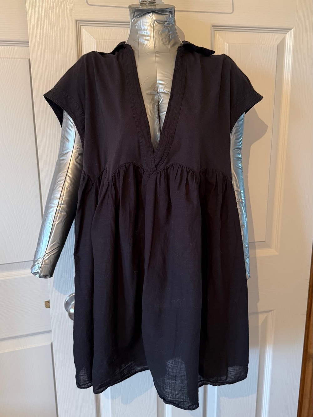 Anthropologie Black V-Neck Beach Cover Up